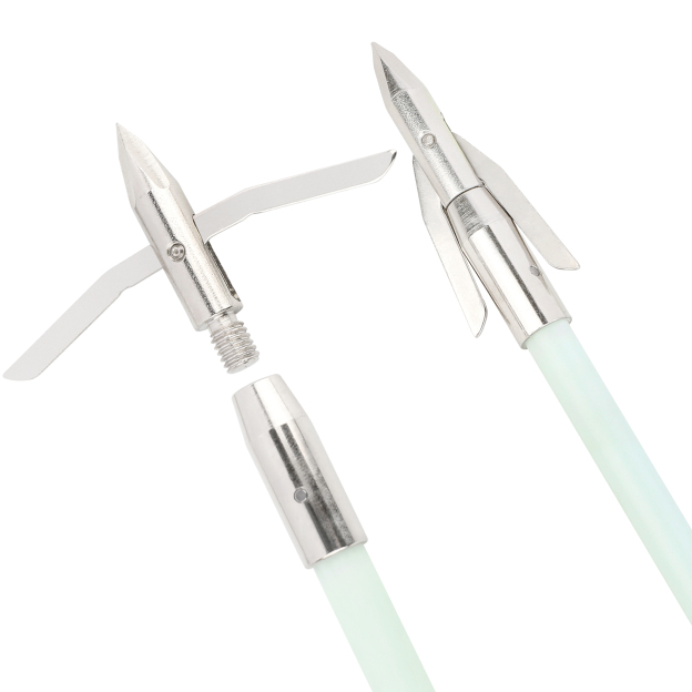 Bow Fishing Arrows Night Glow Broadheads Fiberglass 34" 