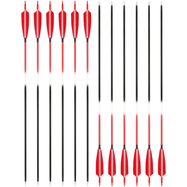 Fletching Carbon Arrows 500 Spine Turkey Feather Target & Hunting