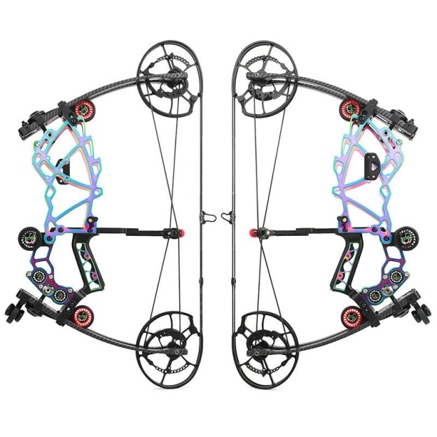 ALIEN 24 inch Compound Bow Steel Balls Arrows Hunting Fishing LH RH 