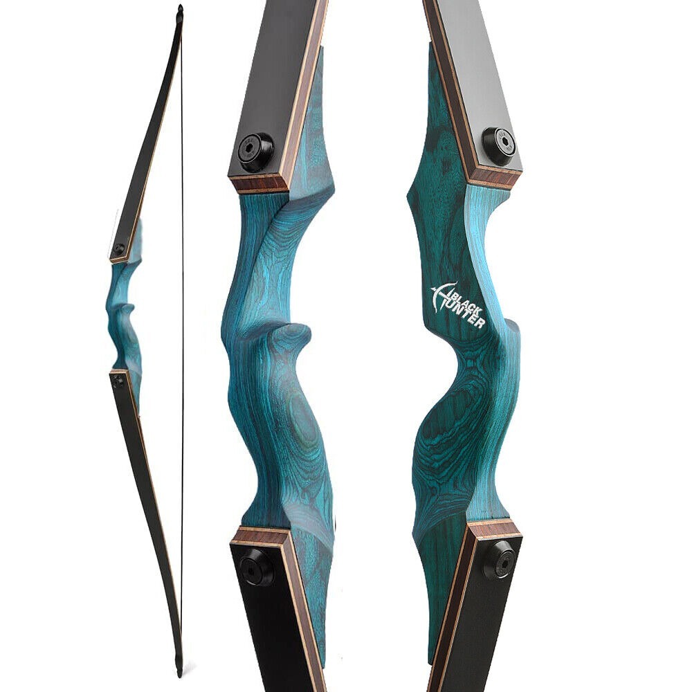 BLACK HUNTER Longbow American Hunting Bow 60" Takedown Target LH RH