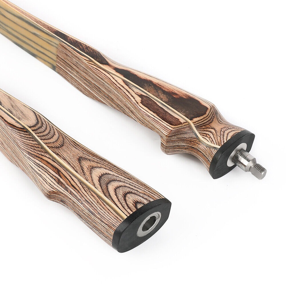 Longbow Démontable 60/62/64 Pouces, Branches 20-50lbs, Bois, Chasse à L'arc Traditionnel