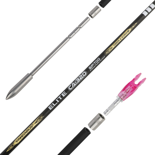 PANDARUS ELITE CA-320 Carbon Aluminum Arrow .001" ID3.2mm Competition