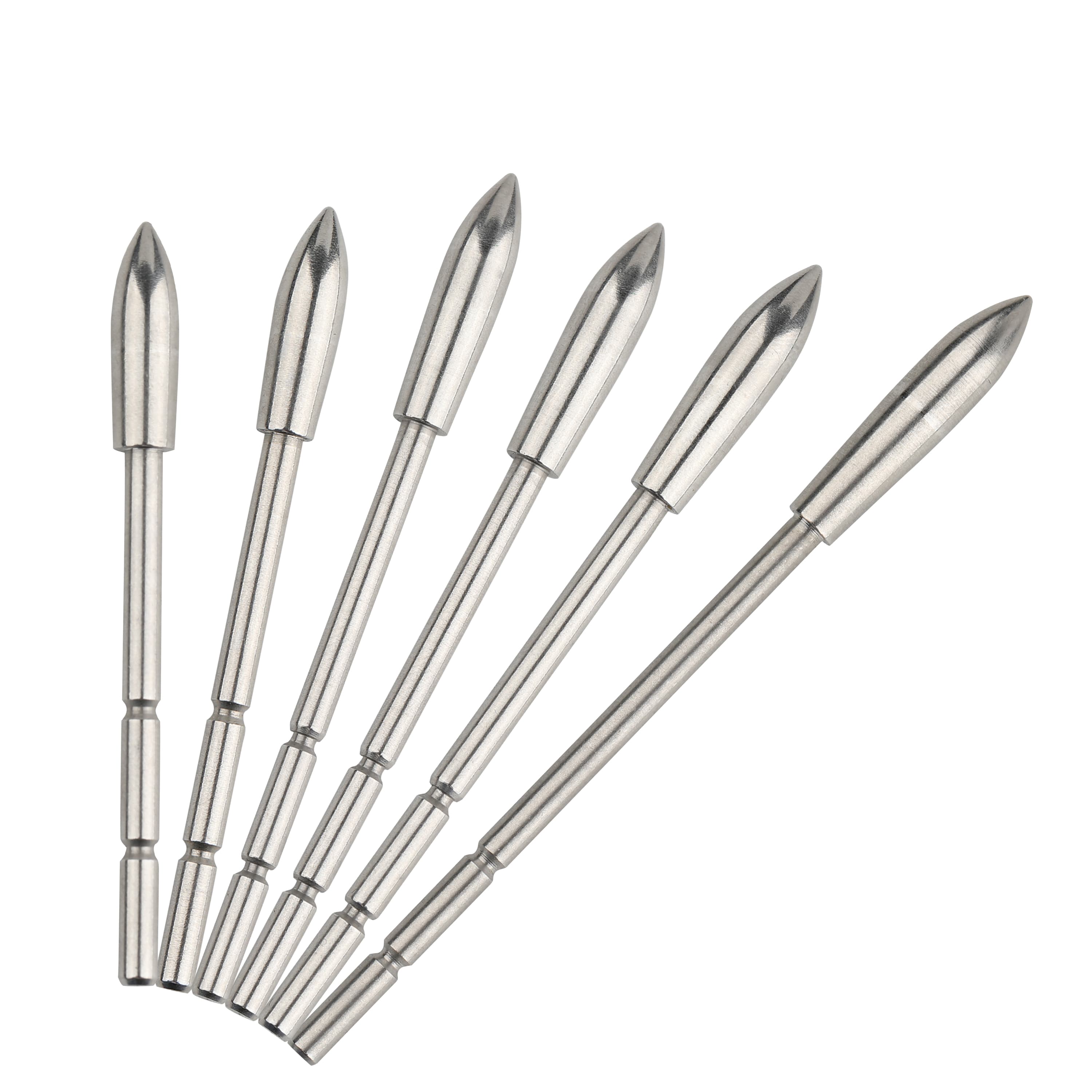 Stainless Steel Arrow Insert Field Points Precision Weighted Tips