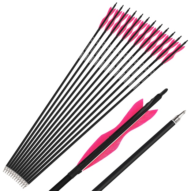 Carbon Archery Arrows Hunting & Target Natural Feather Fletching