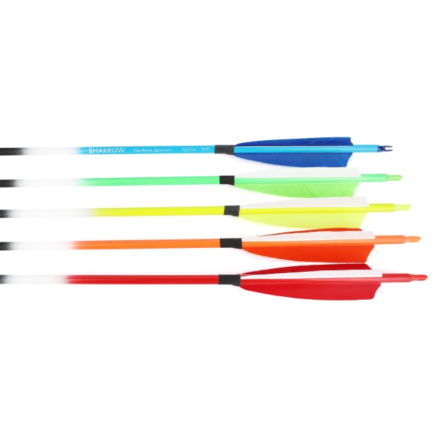 Fletching Carbon Arrows 500 Spine Turkey Feather Target & Hunting