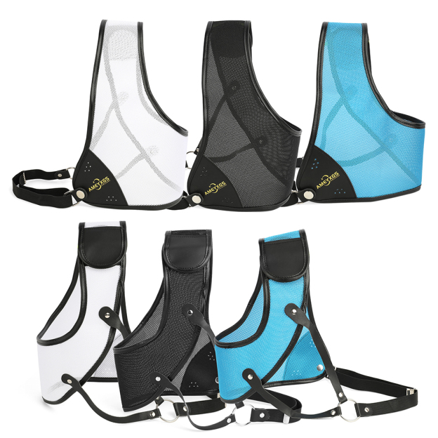 Archery Chest Guard Cowhide Protector Gear Bow Target Shooting