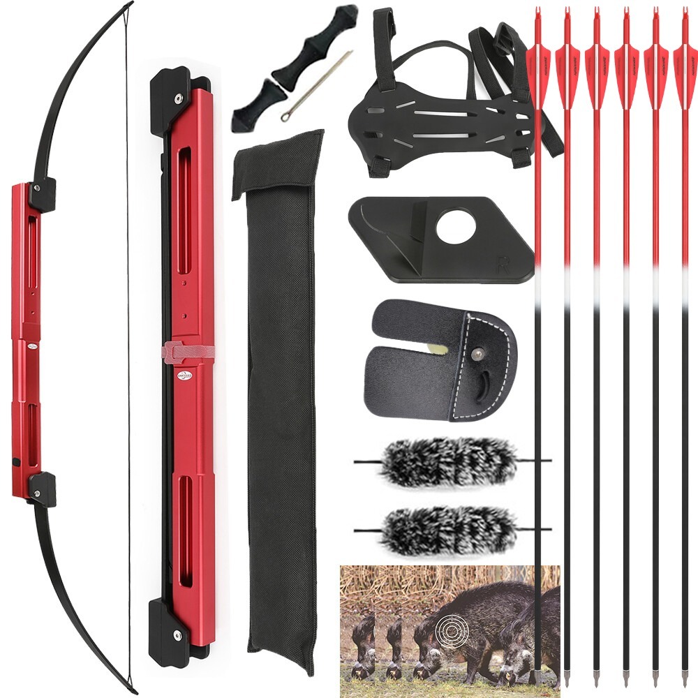 Tactical Folding Bow 25-60lbs 24" Folded CNC Aluminum LH RH