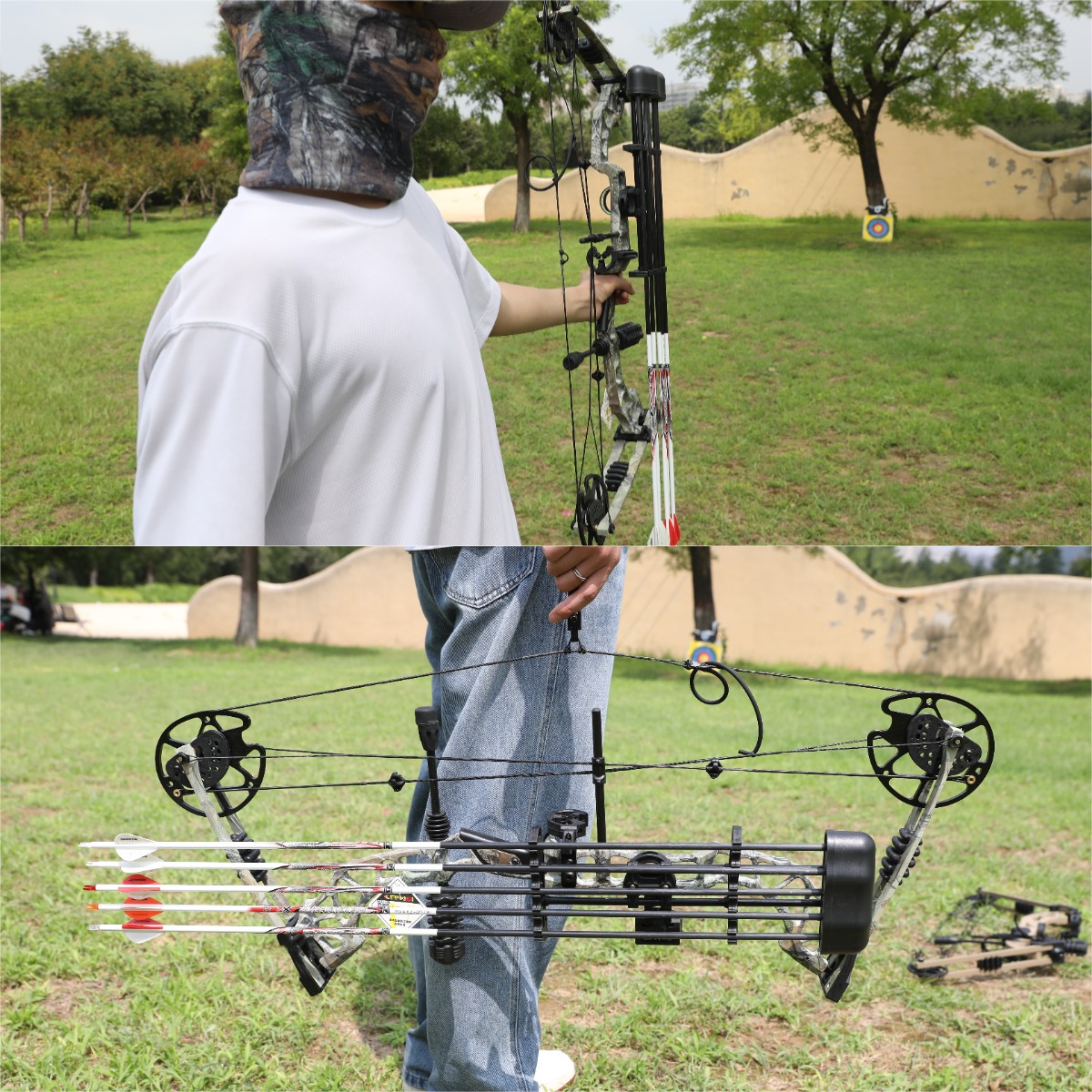 KAIMEI QIN Hunting Compound Bow and Arrow Set 30-70lbs