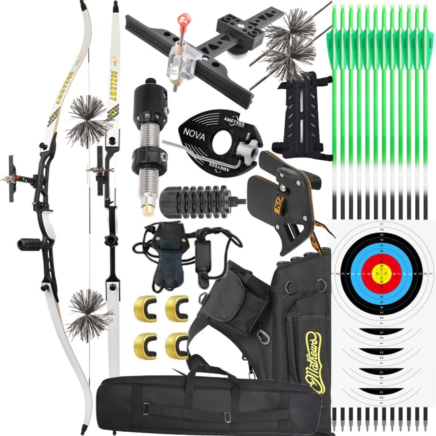 Target Recurve Bow 66" 68" 70" Olympic Complete Competition Package