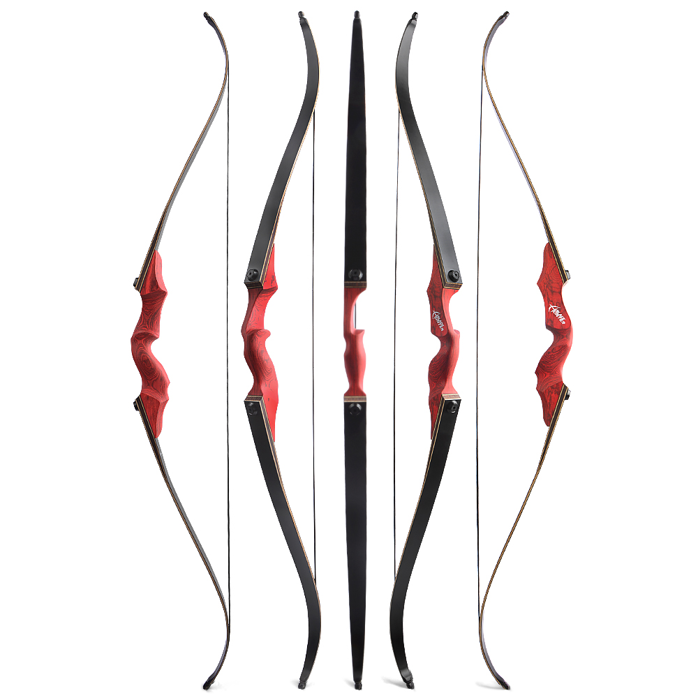 Black Hunter Recurve Bow and Arrow Set Adult Beginner Hunting LH RH