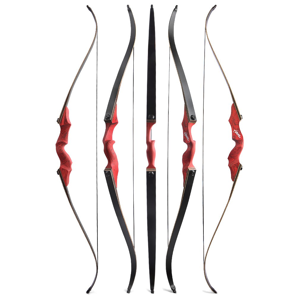 Black Hunter Recurve Bow and Arrow Set Adult Beginner Hunting LH RH