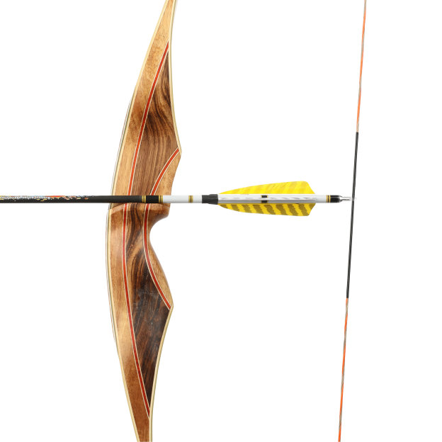62'' One-Piece Traditional Recurve Bow Longbow Wooden 30-60lbs 