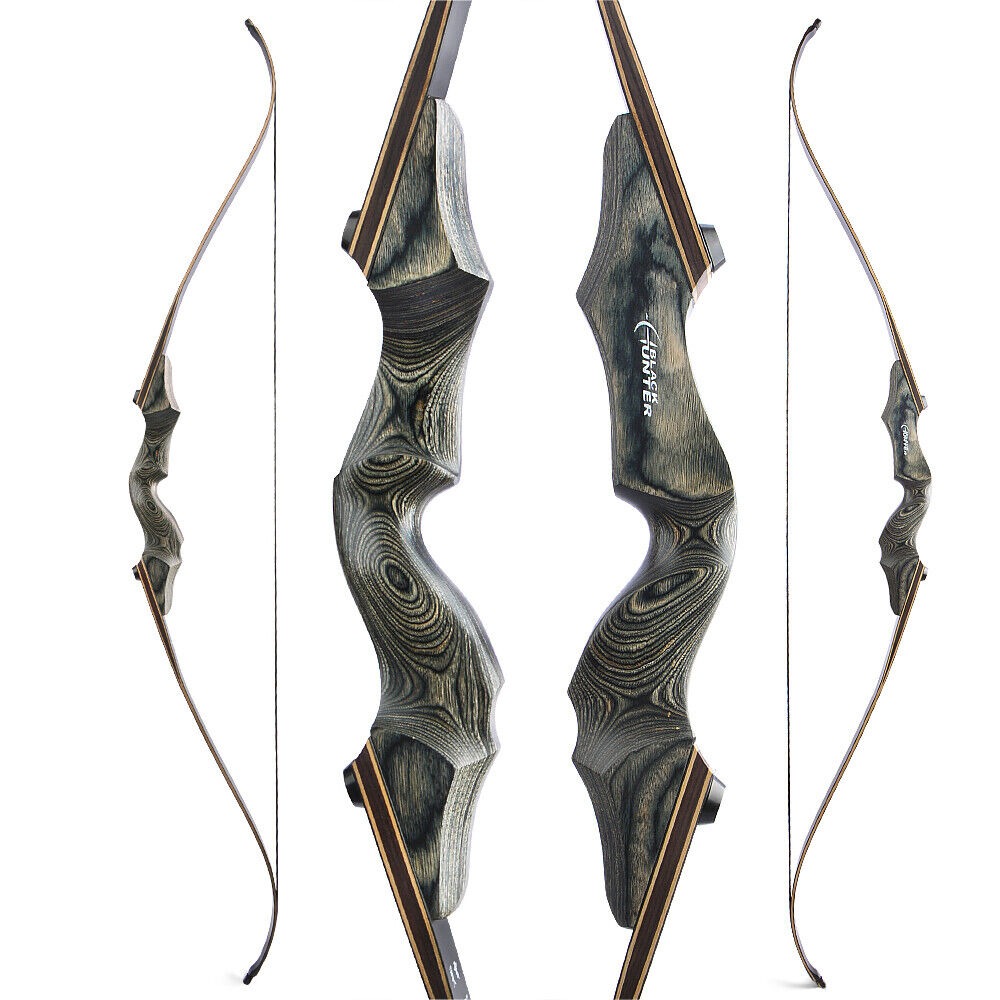 BLACK HUNTER American Hunting Recurve Bow 60" Takedown Target LH RH
