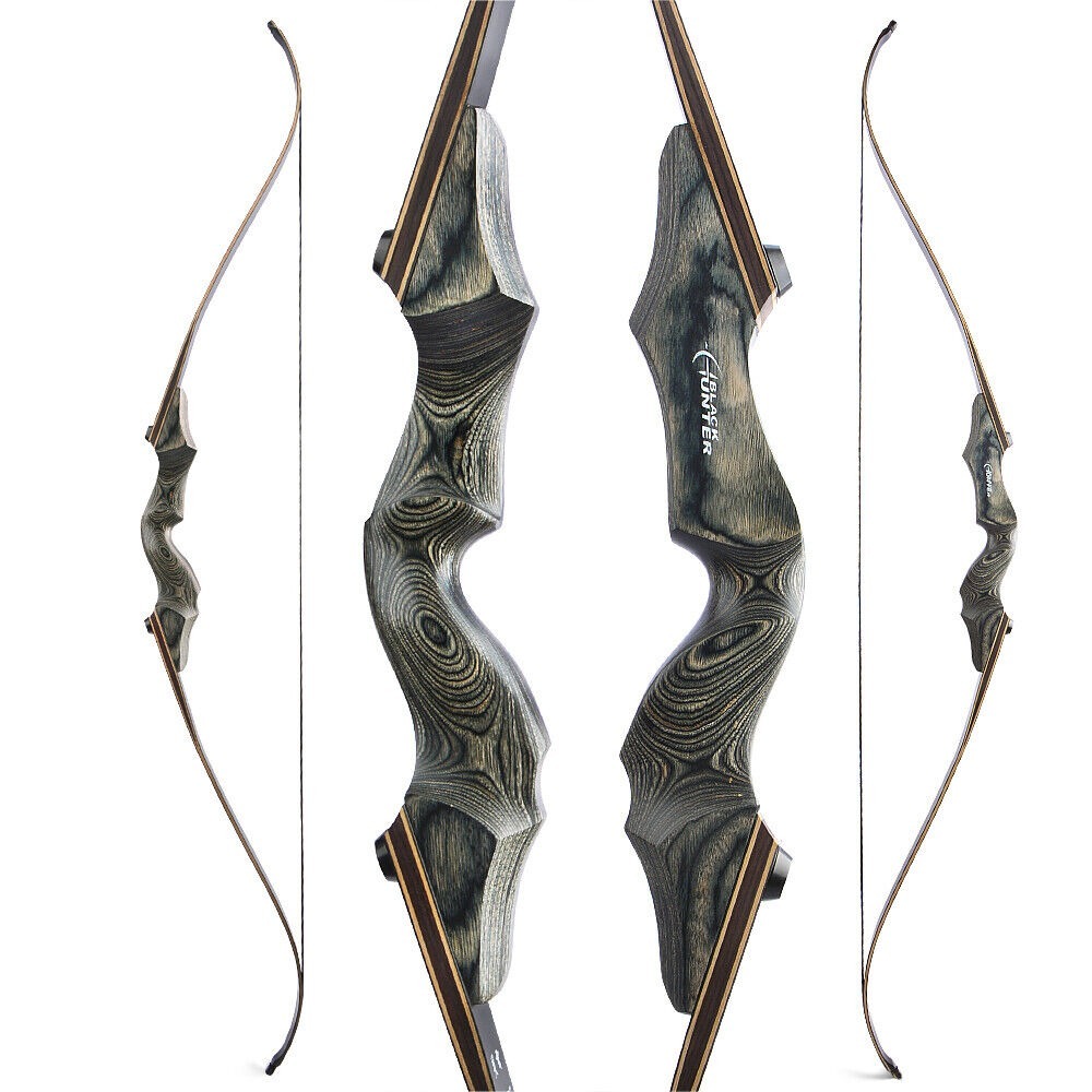 BLACK HUNTER American Hunting Recurve Bow 60" Takedown Target LH RH