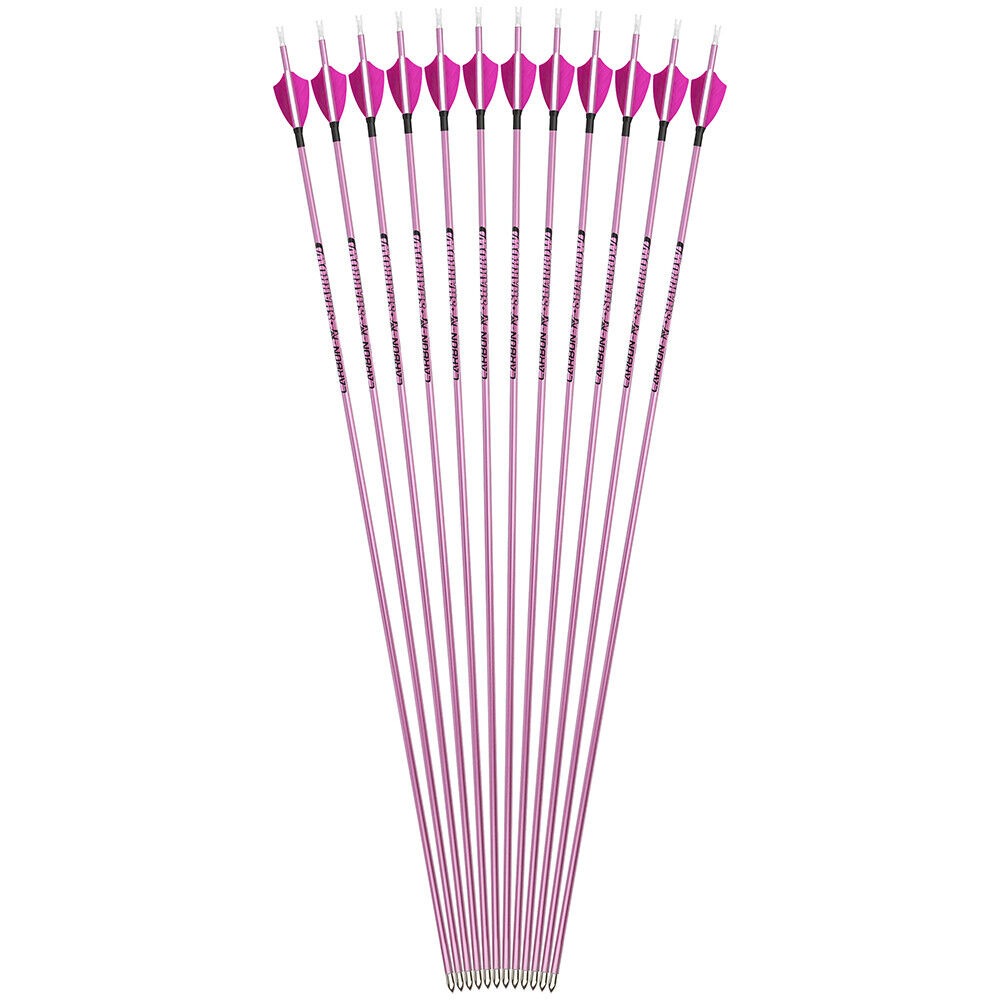 4.2mm Feather Fletched Hunting Arrow Pure Carbon SP400-1000