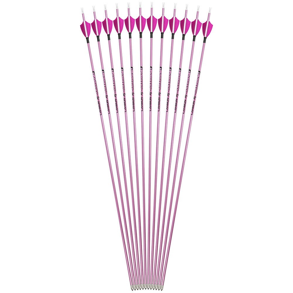 4.2mm Feather Fletched Hunting Arrow Pure Carbon SP400-1000