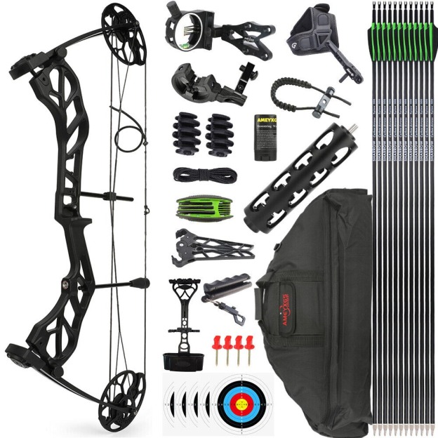 E-8 Compound Bow and Arrow Full Set 19-70 Lbs Adult Hunting Target Bow