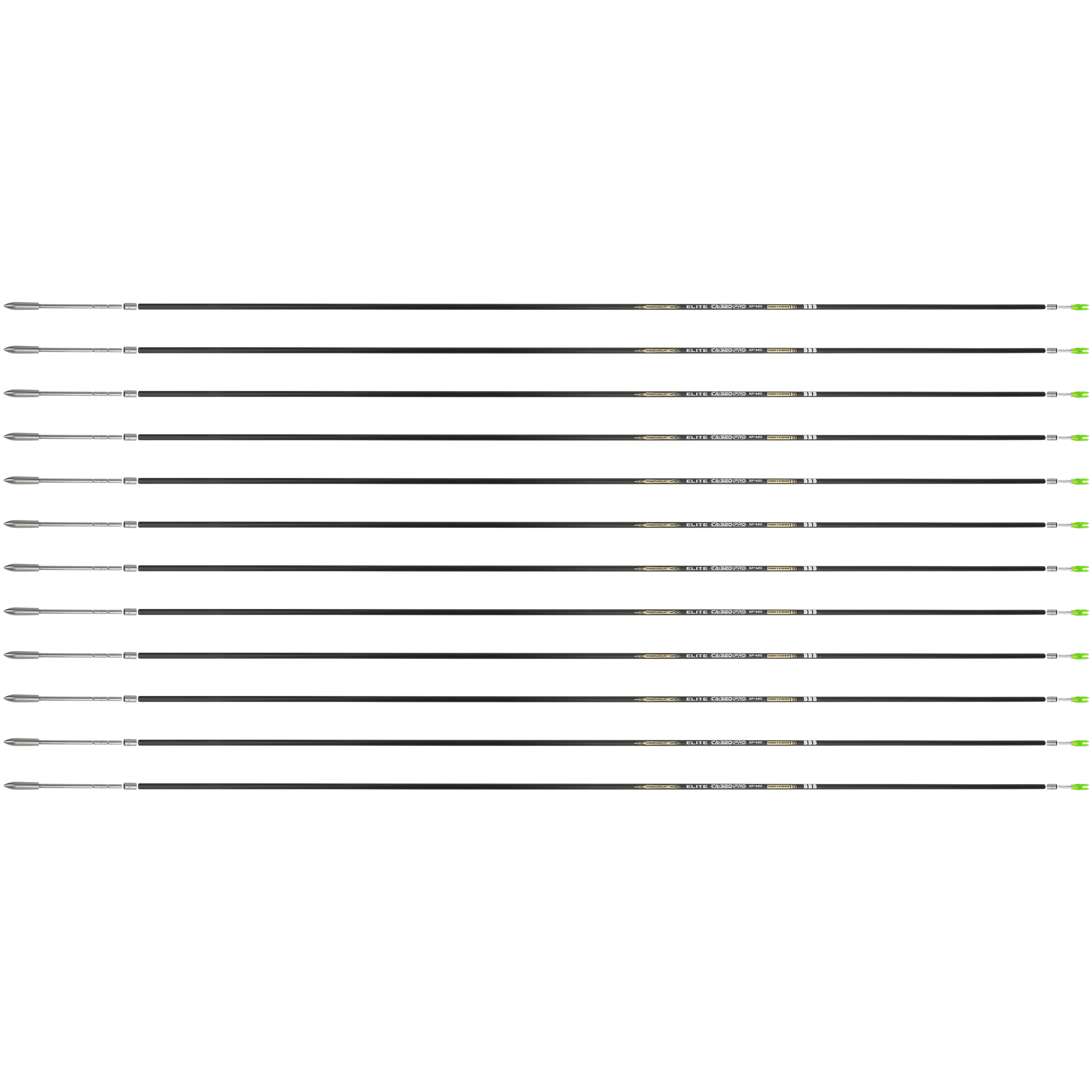 PANDARUS ELITE CA-320 Pro Carbon Aluminum Arrow .001" ID3.2mm Tapered