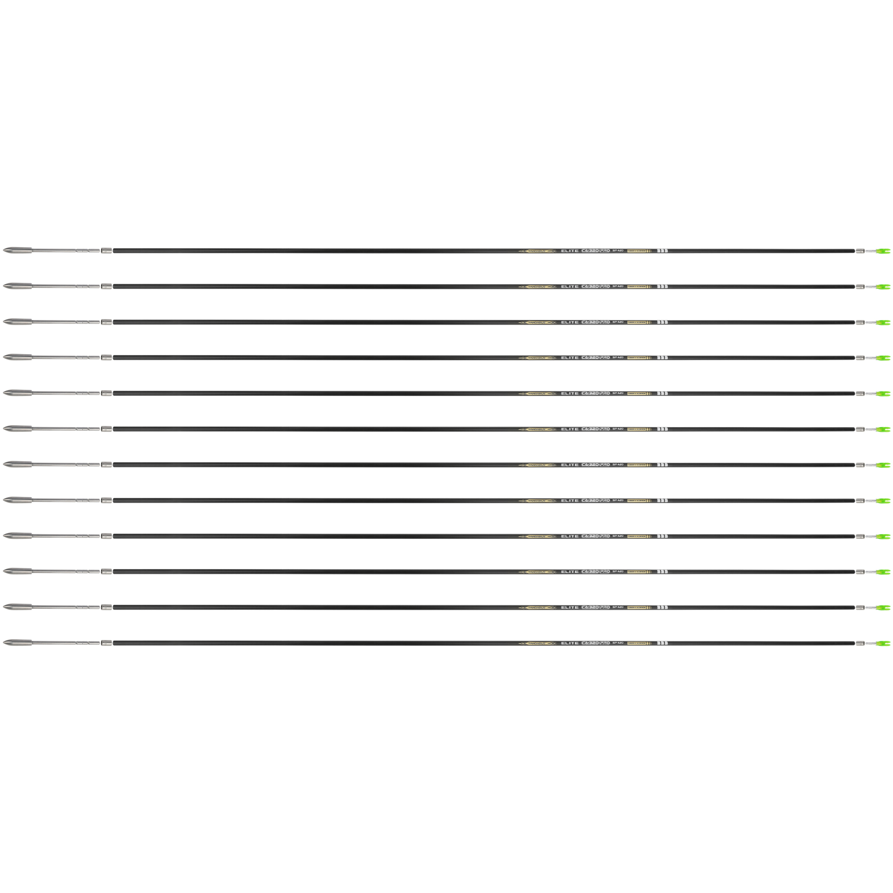 PANDARUS ELITE CA-320 Pro Carbon Aluminum Arrow .001" ID3.2mm Tapered