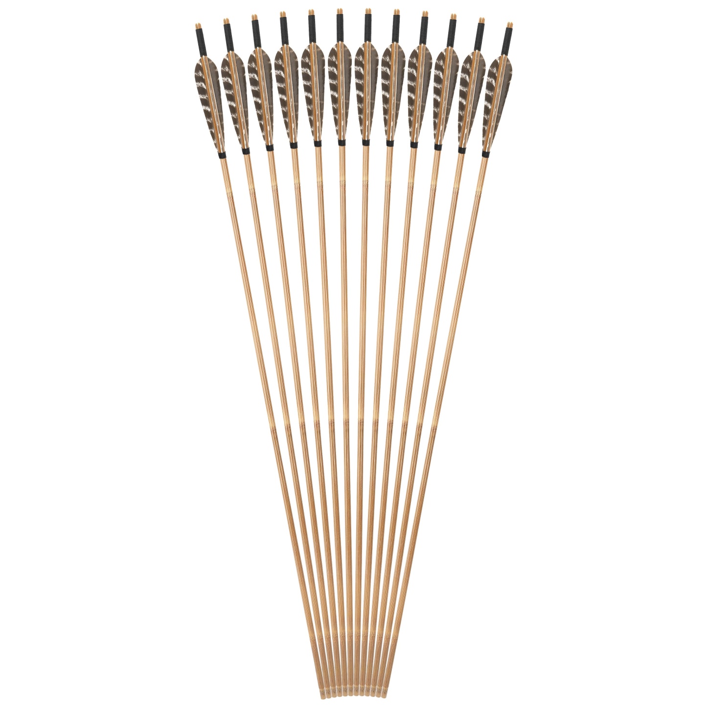 Bamboo Arrows for Traditional Bow 8mm Turkey Feather Longbow Hunting