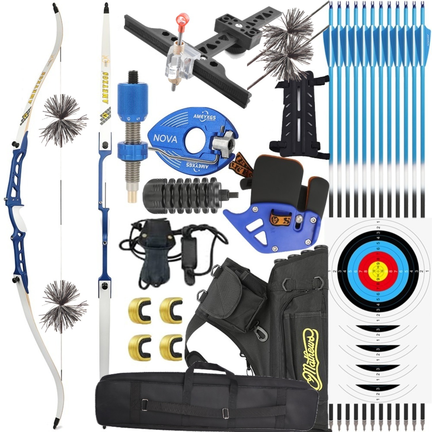 Target Recurve Bow 66" 68" 70" Olympic Complete Competition Package