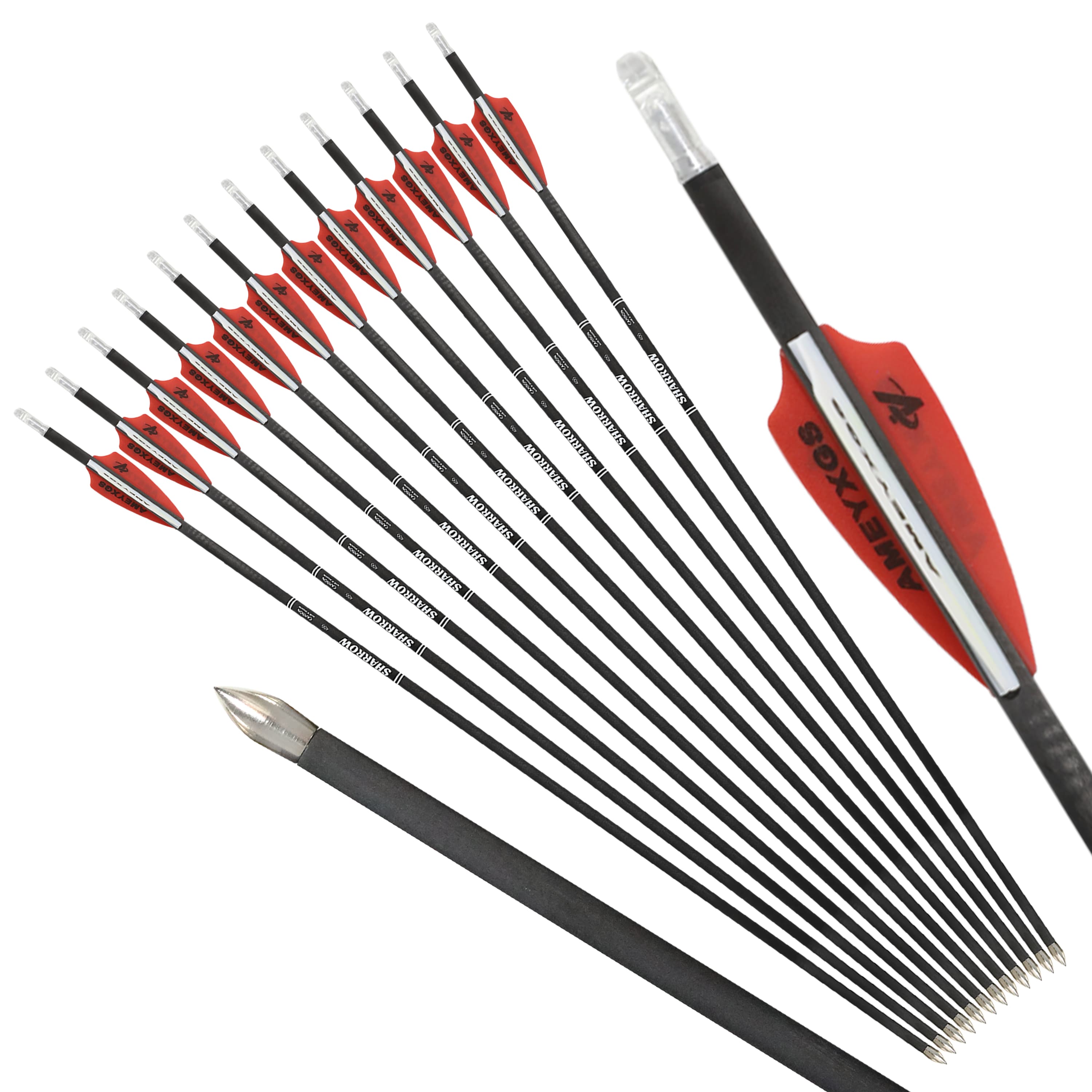 Professional Carbon Arrows 400-1200 Spine Competition & Hunting