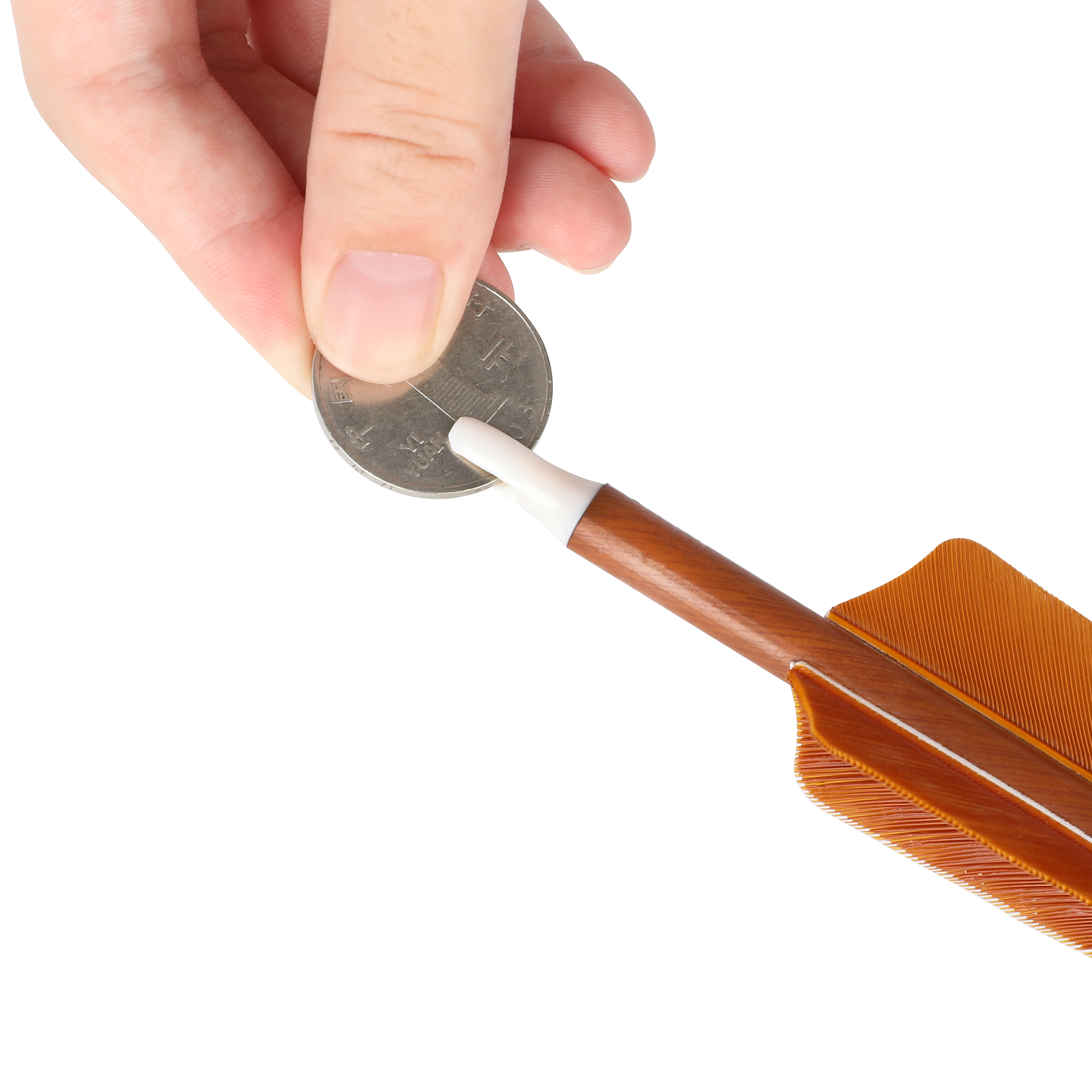 Traditional Feather Fletched Arrow Carbon SP500 600 30" Hunting Target