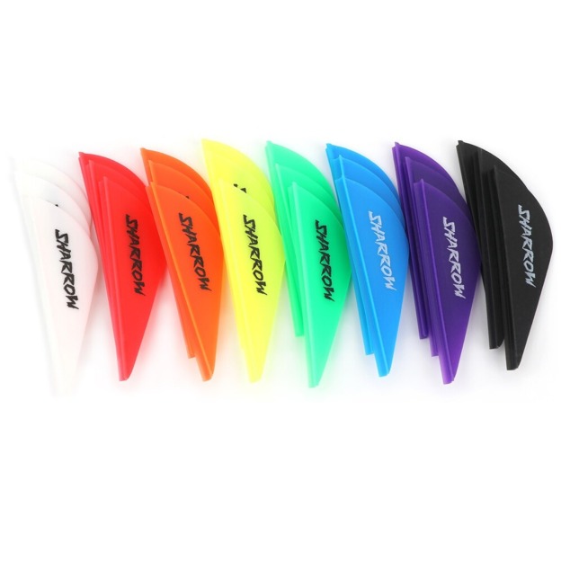 2" Archery Arrow Vanes Precision TPU Fletching Aerodynamic Design