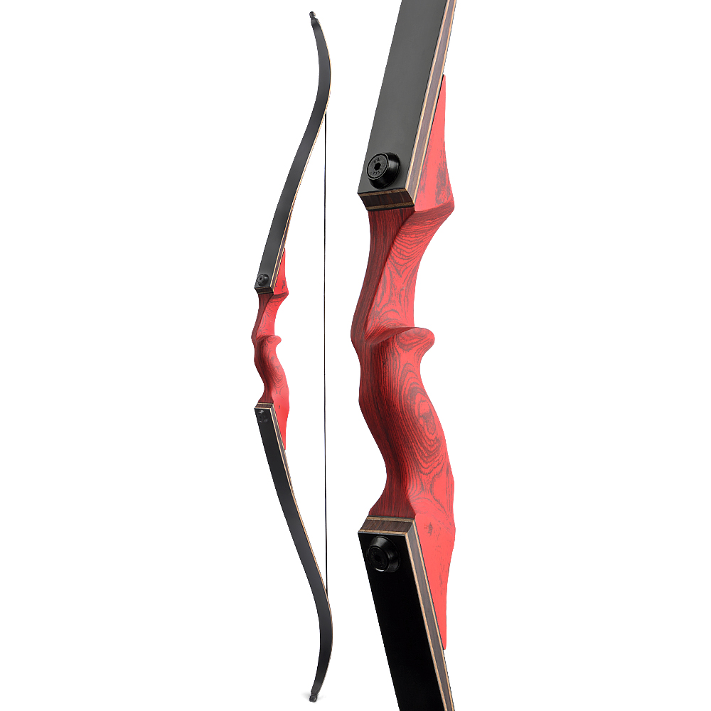 Black Hunter Recurve Bow and Arrow Set Adult Beginner Hunting LH RH