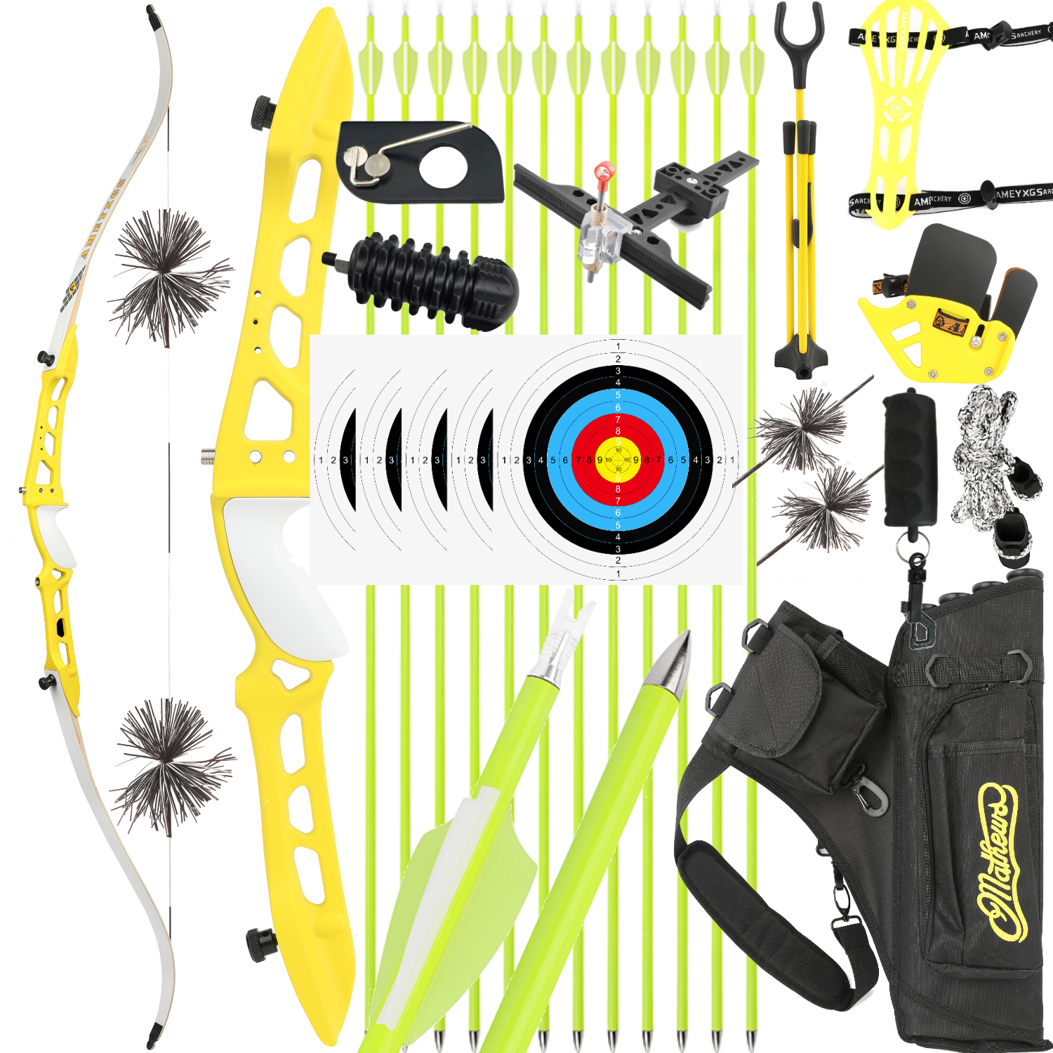 Target Recurve Bow Archery Set 66" 68" 70" for Competition Beginners