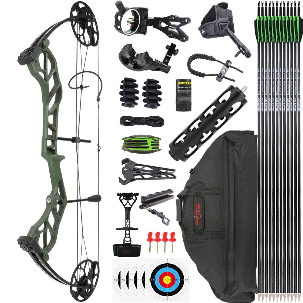 E-8 Compound Bow and Arrow Full Set 19-70 Lbs Adult Hunting Target Bow