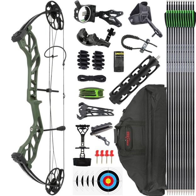 E-8 Compound Bow and Arrow Full Set 19-70 Lbs Adult Hunting Target Bow