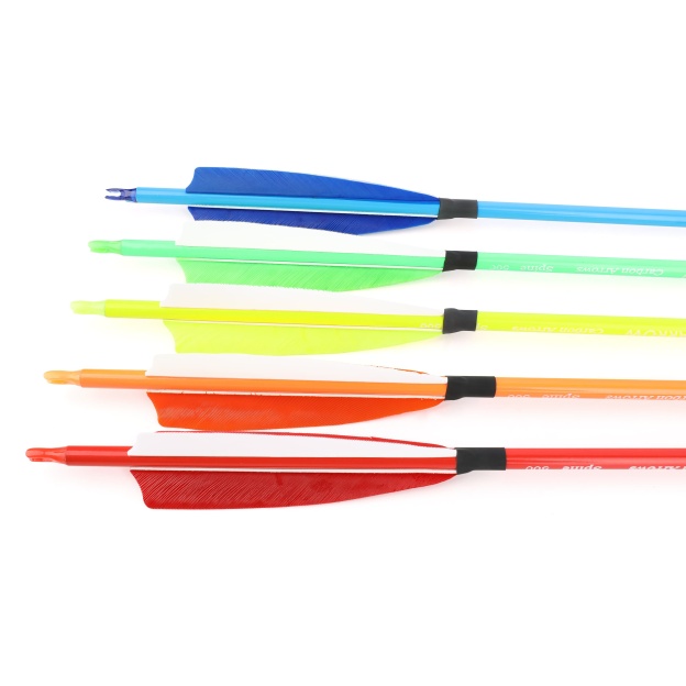 Fletching Carbon Arrows 500 Spine Turkey Feather Target & Hunting