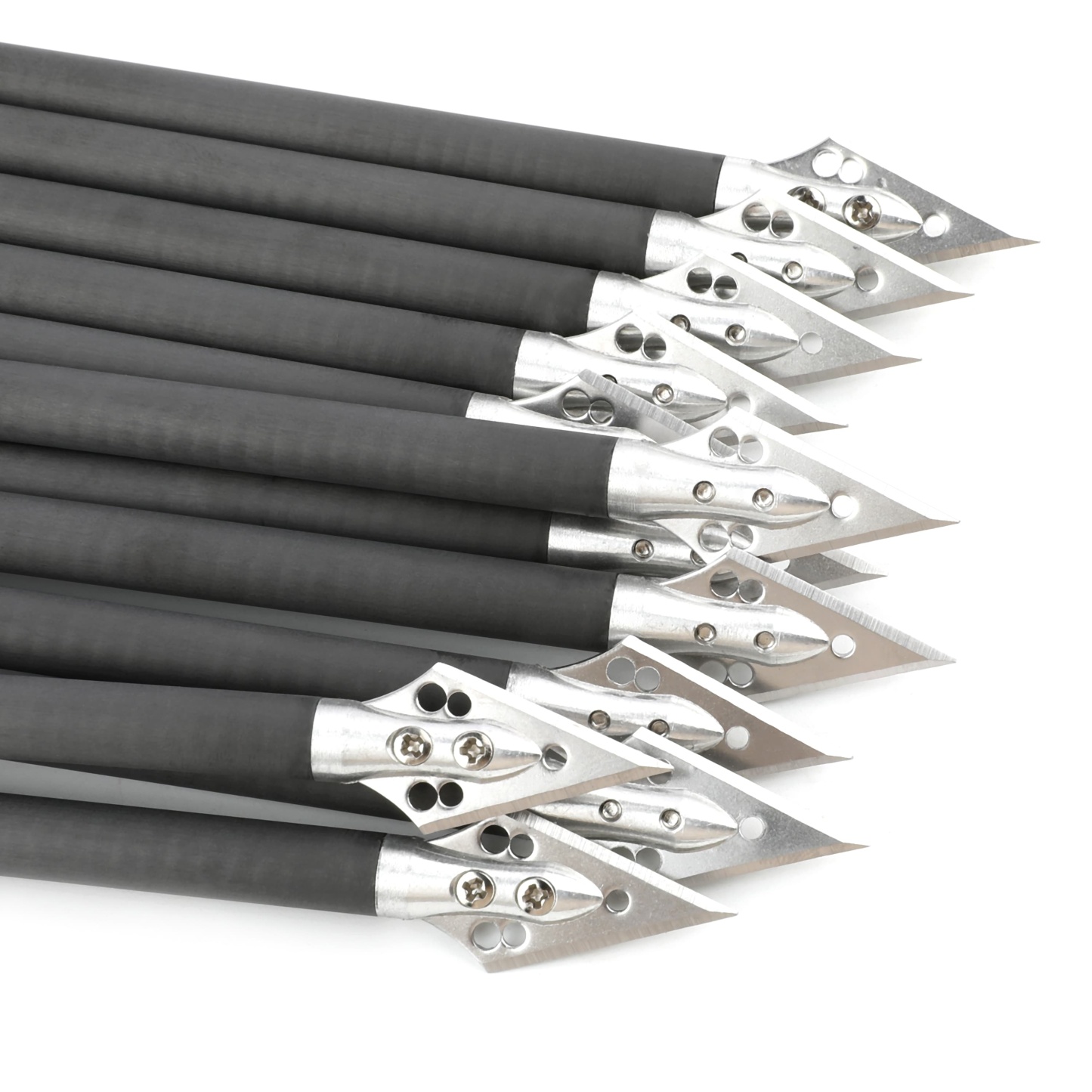 9" Pure Carbon Crossbow Bolts Fixed Blade Hunting & Target