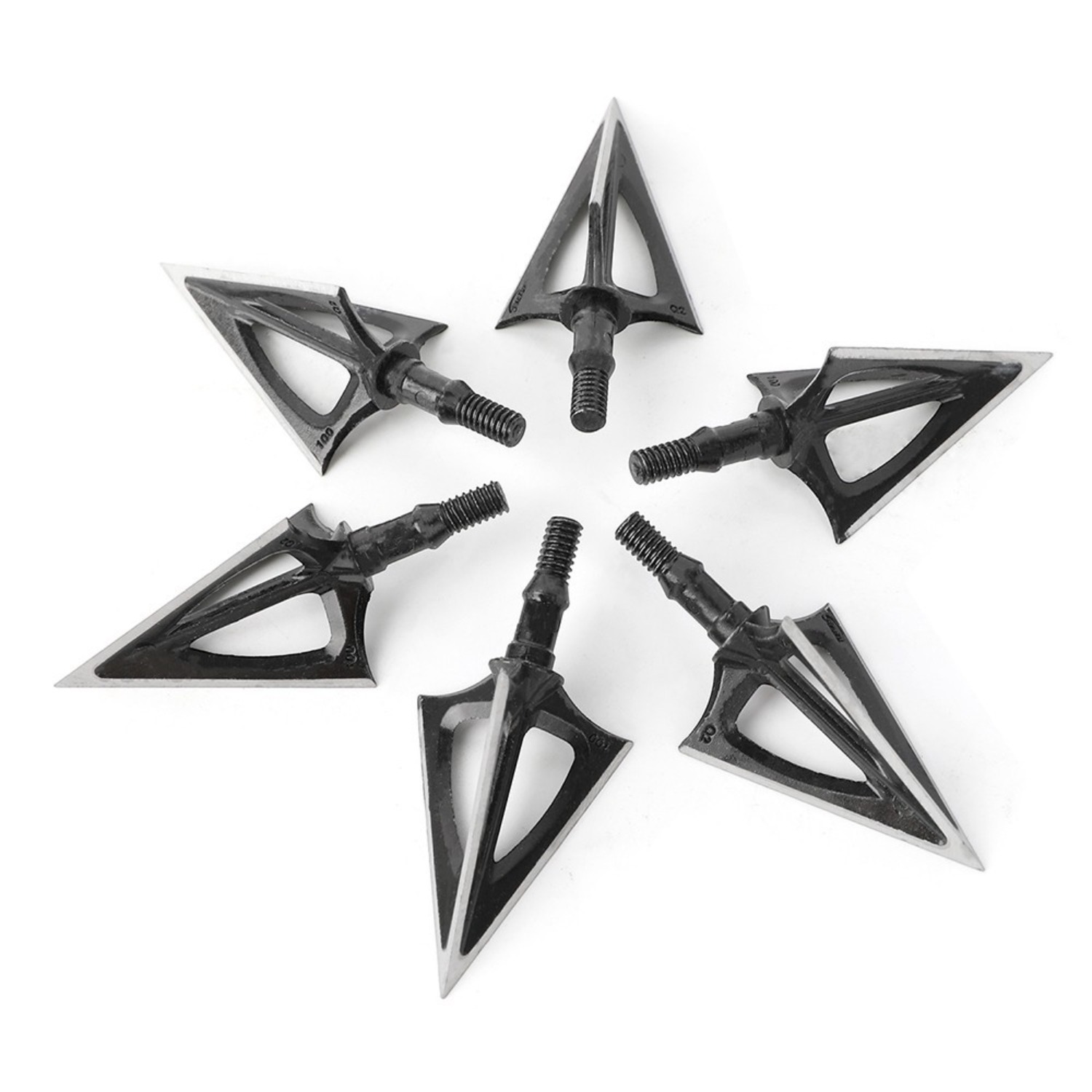 Teflon-Coated Broadheads Triple-Blade Hunting Precision