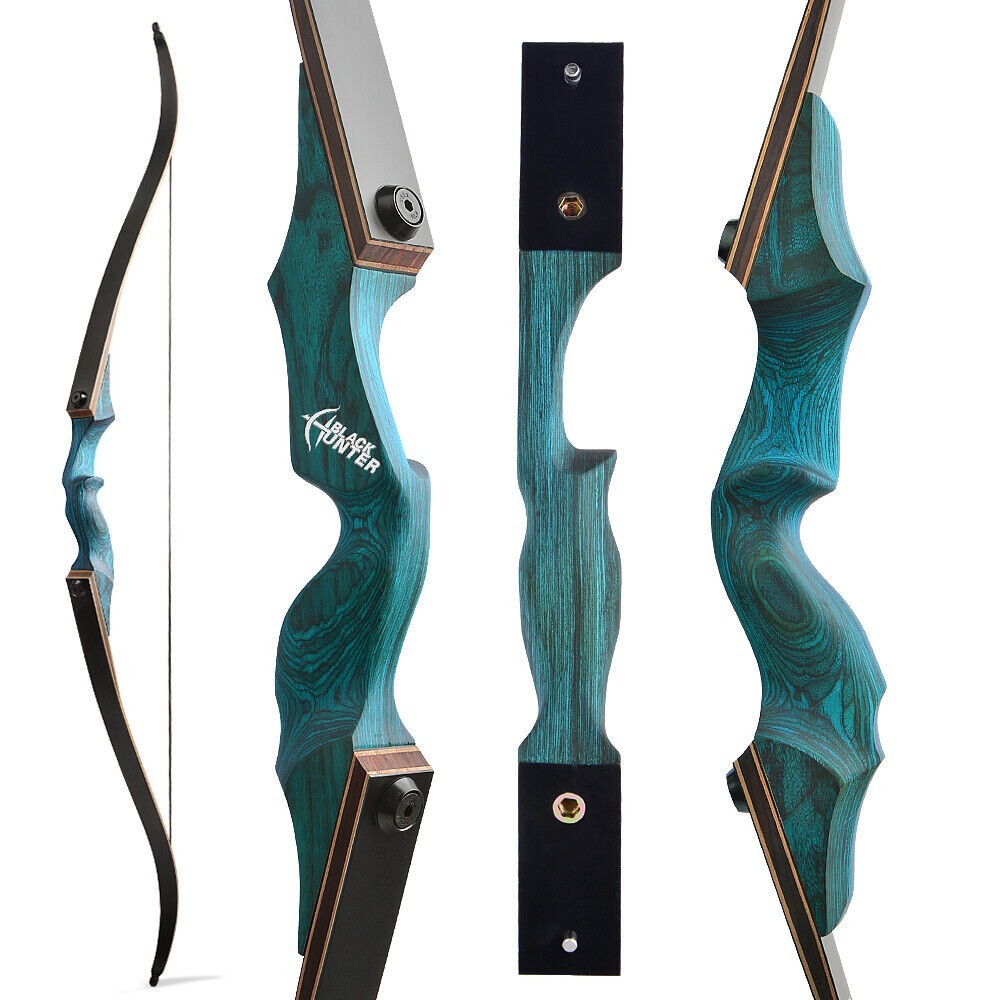 BLACK HUNTER American Hunting Recurve Bow 60" Takedown Target LH RH
