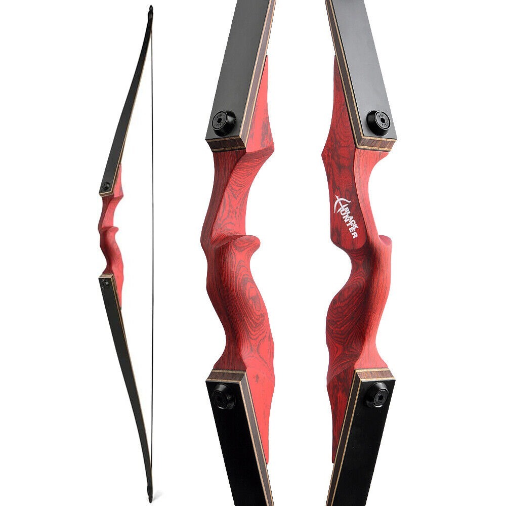 BLACK HUNTER Longbow American Hunting Bow 60" Takedown Target LH RH