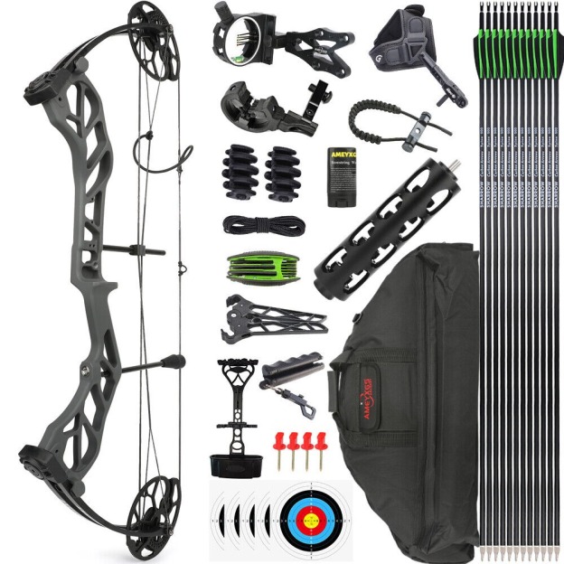 E-8 Compound Bow and Arrow Full Set 19-70 Lbs Adult Hunting Target Bow