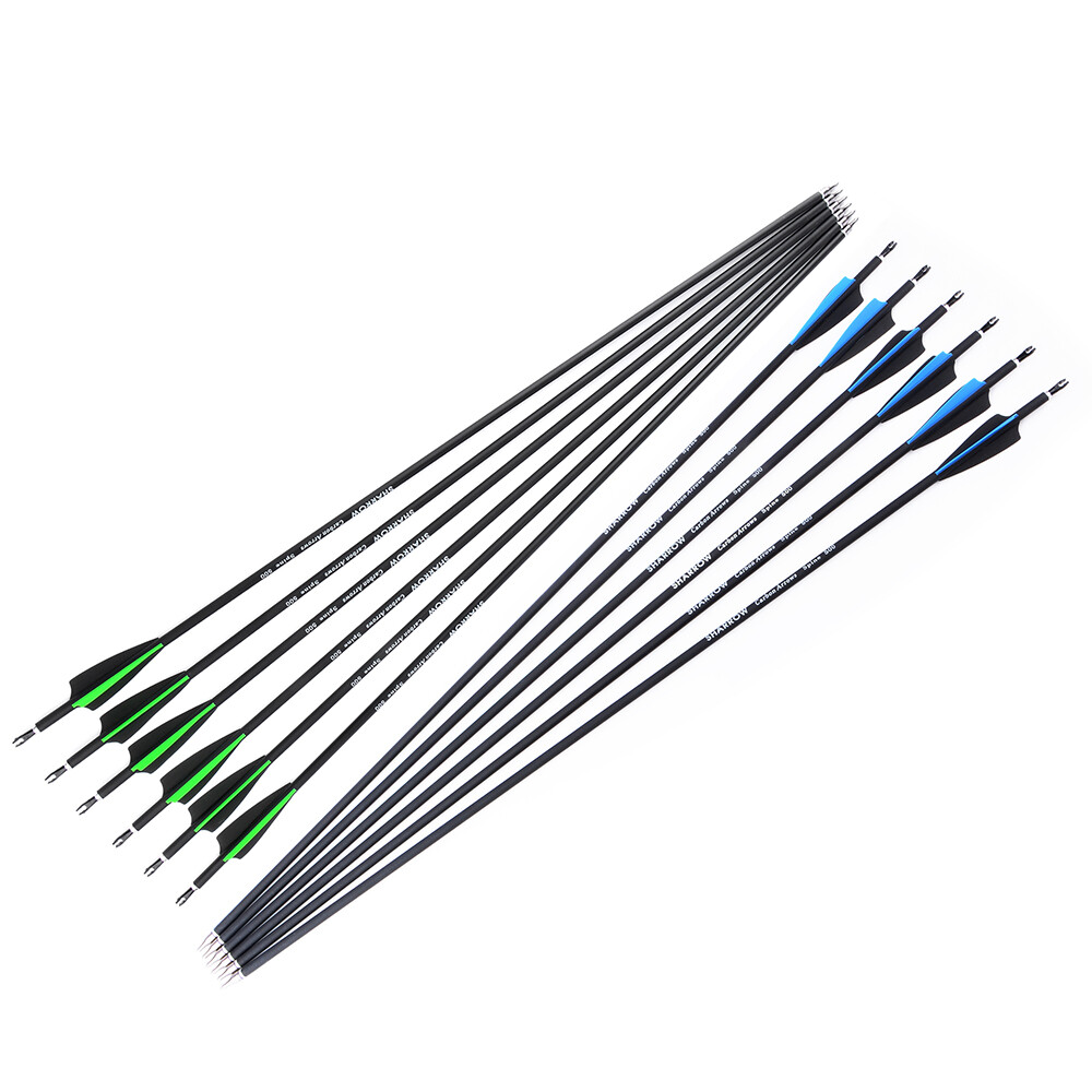 500 Spine Carbon Arrows Target & Hunting Compound & Recurve Bows