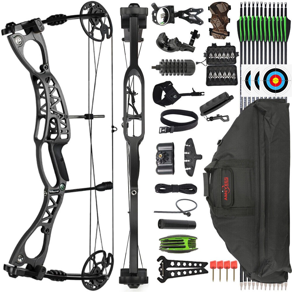 JUNXING M126 Compound Bow Kit 0-70lbs Hunting Package Adult Target