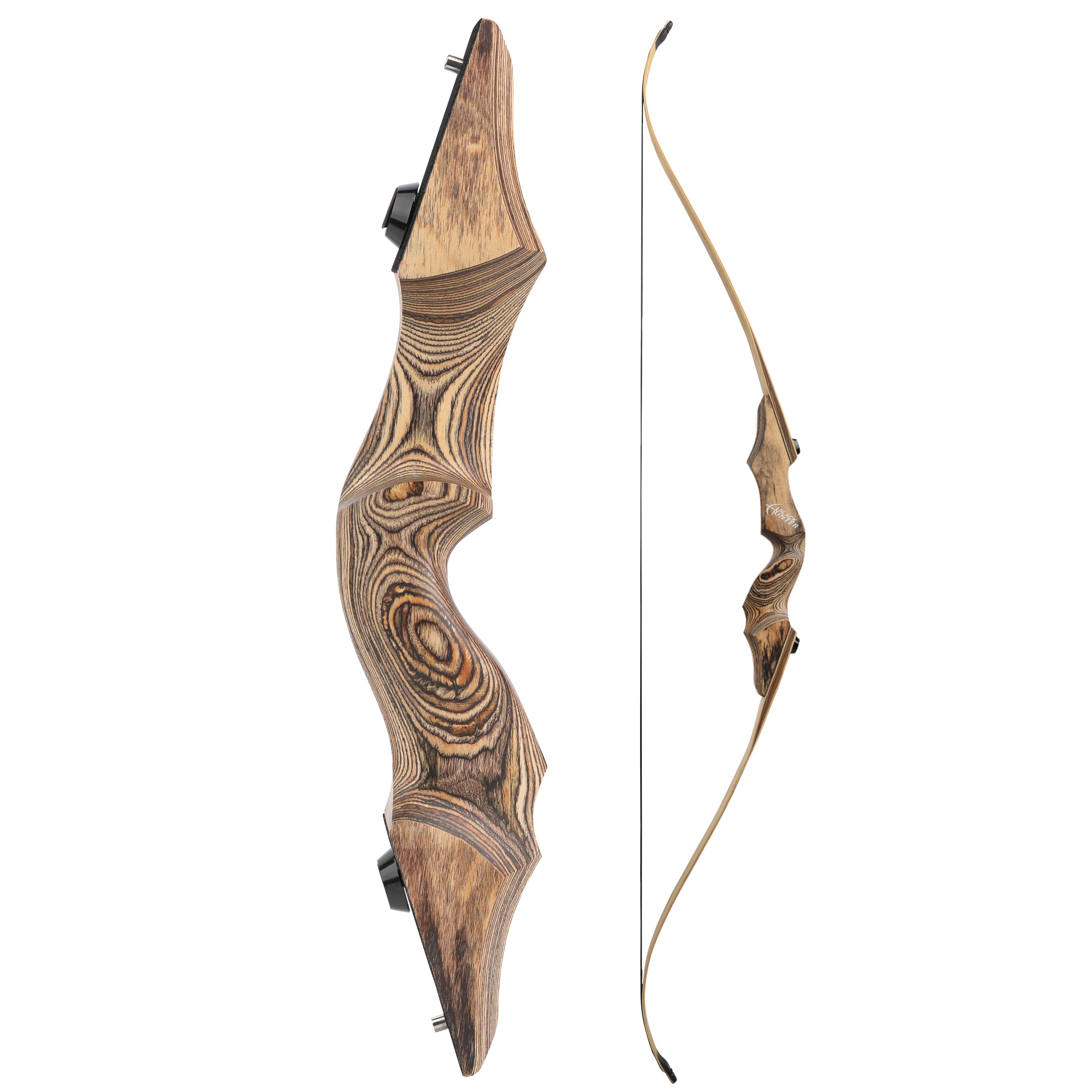 Black Hunter 60" Hunting Takedown Recurve Bow Set 20-60lbs LH RH