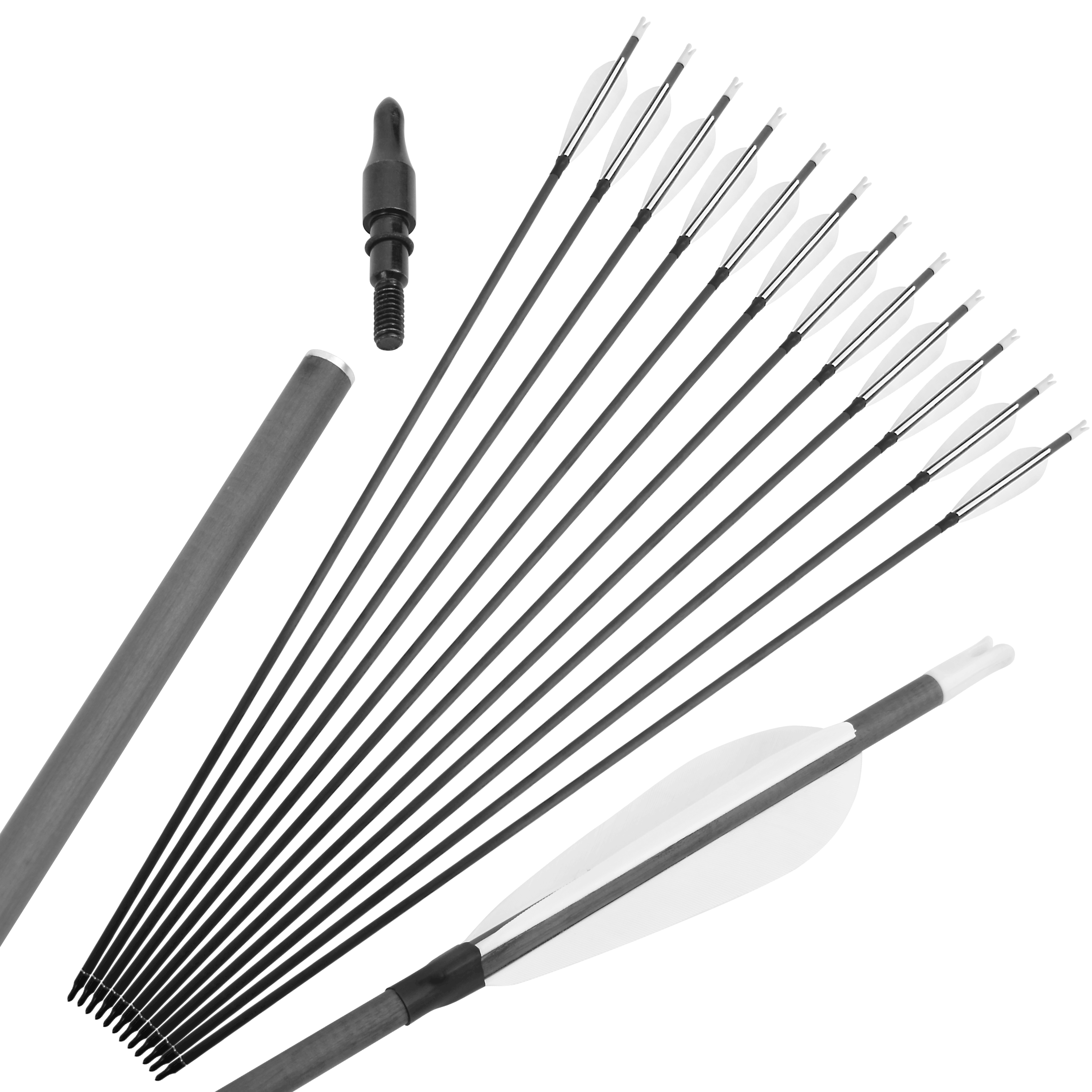 Pure Carbon Arrows 600 Spine 4" Turkey Feather Target practice
