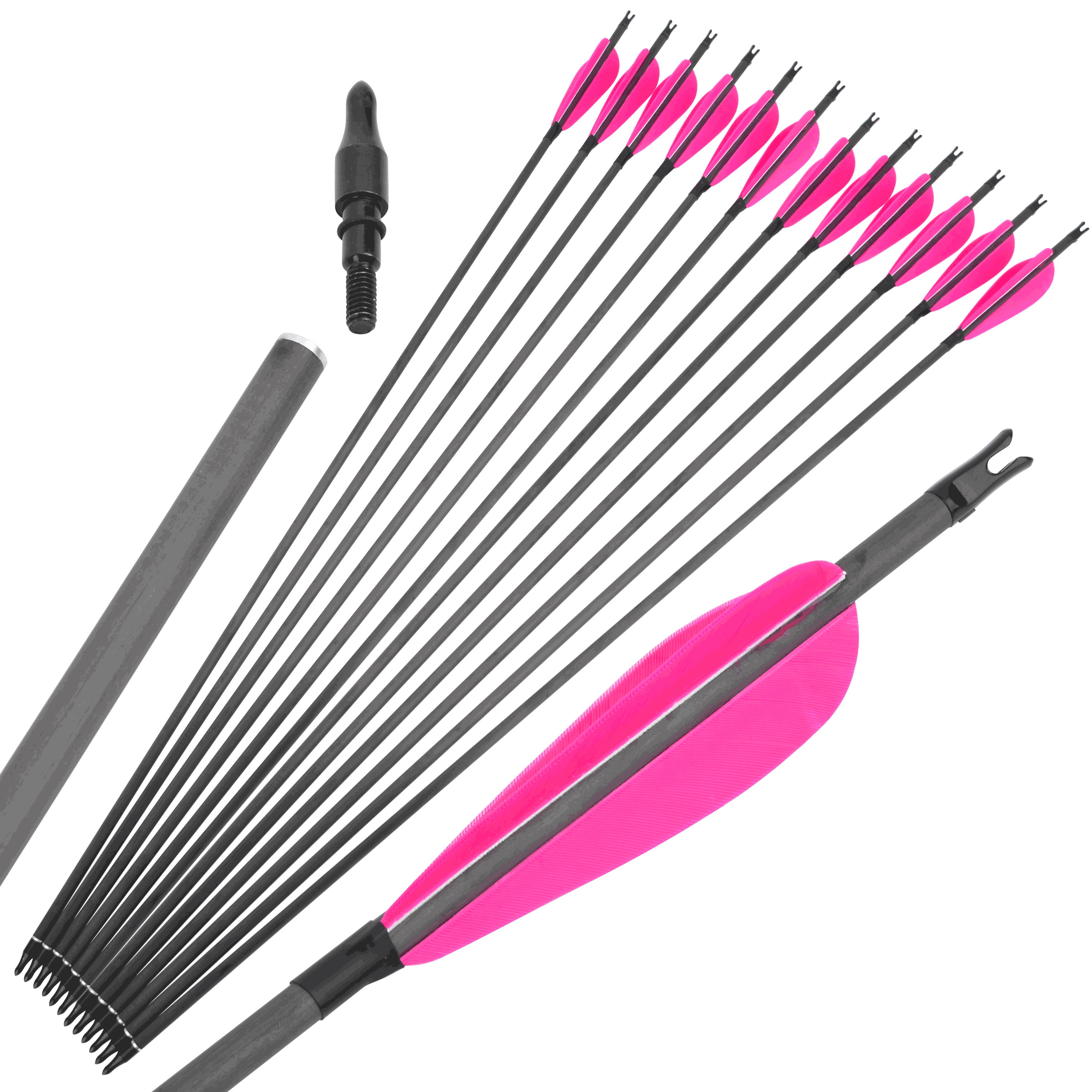 Pure Carbon Arrows 600 Spine 4" Turkey Feather Target practice