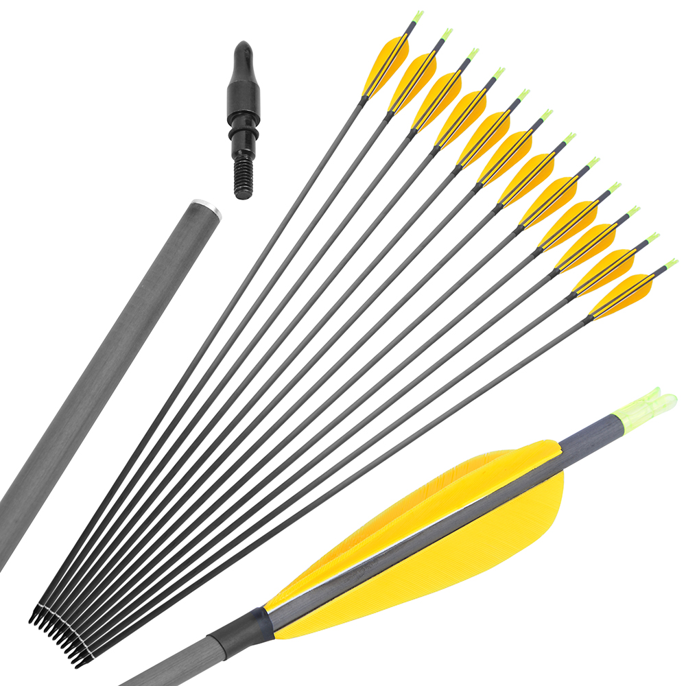 Pure Carbon Arrows 600 Spine 4" Turkey Feather Target practice