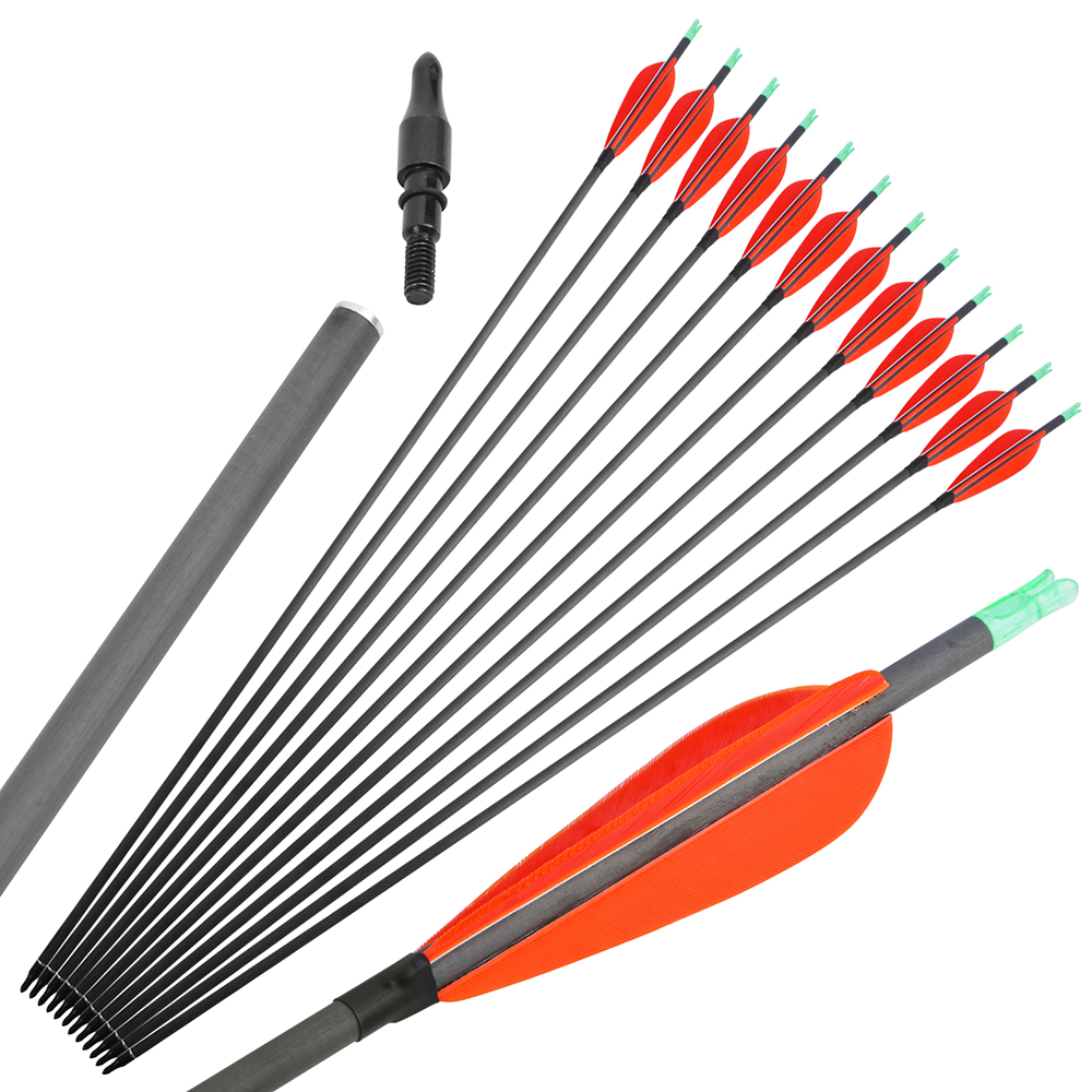 Pure Carbon Arrows 600 Spine 4" Turkey Feather Target practice