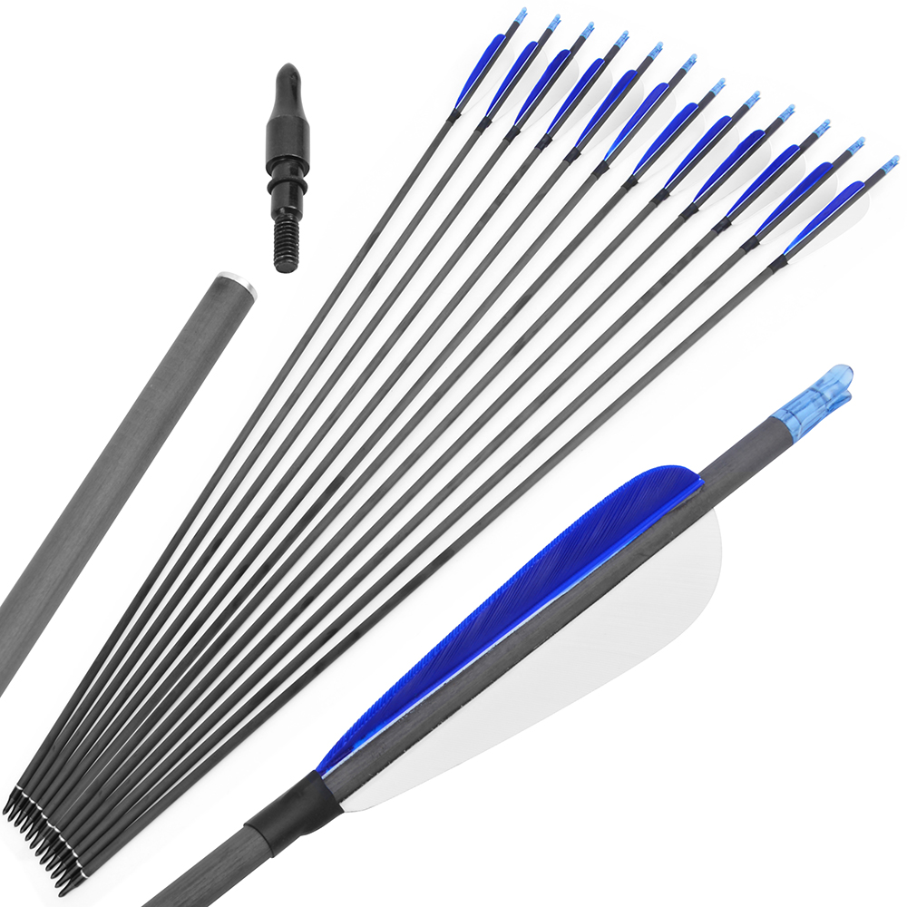 Pure Carbon Arrows 600 Spine 4" Turkey Feather Target practice