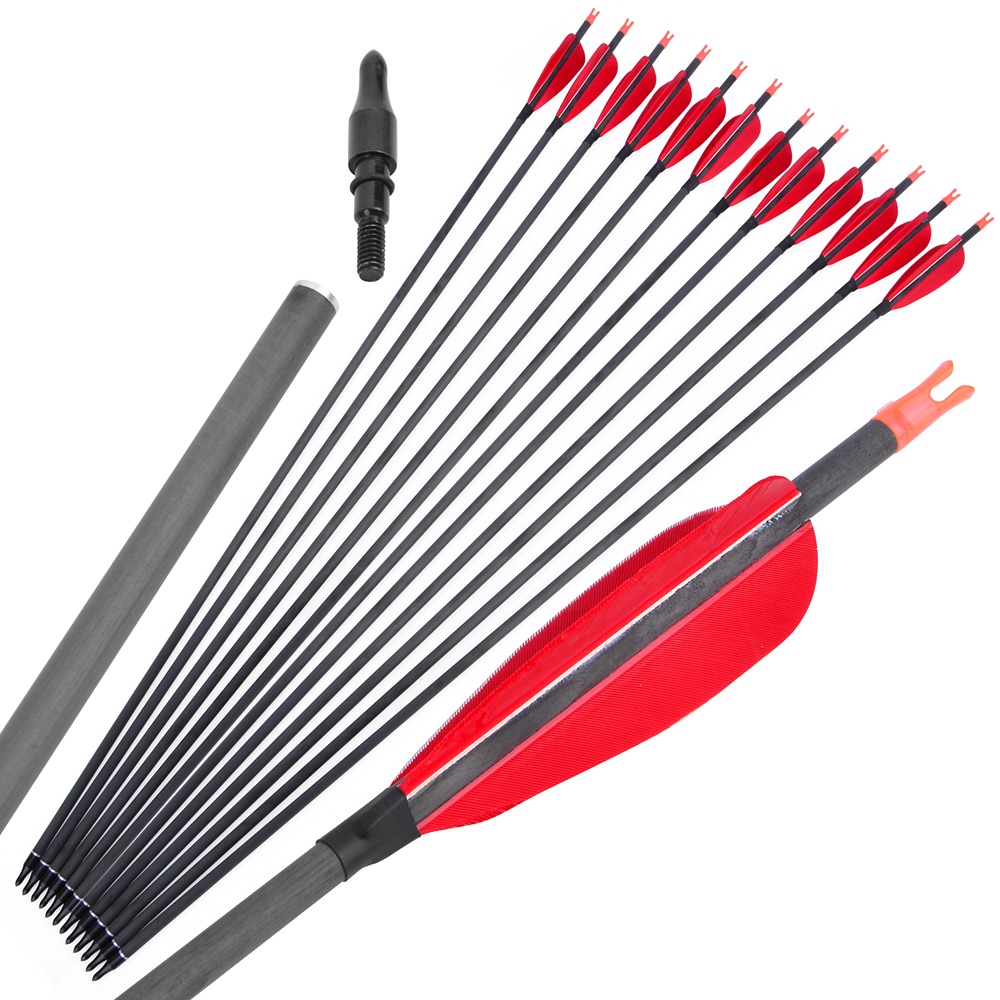 Pure Carbon Arrows 600 Spine 4" Turkey Feather Target practice