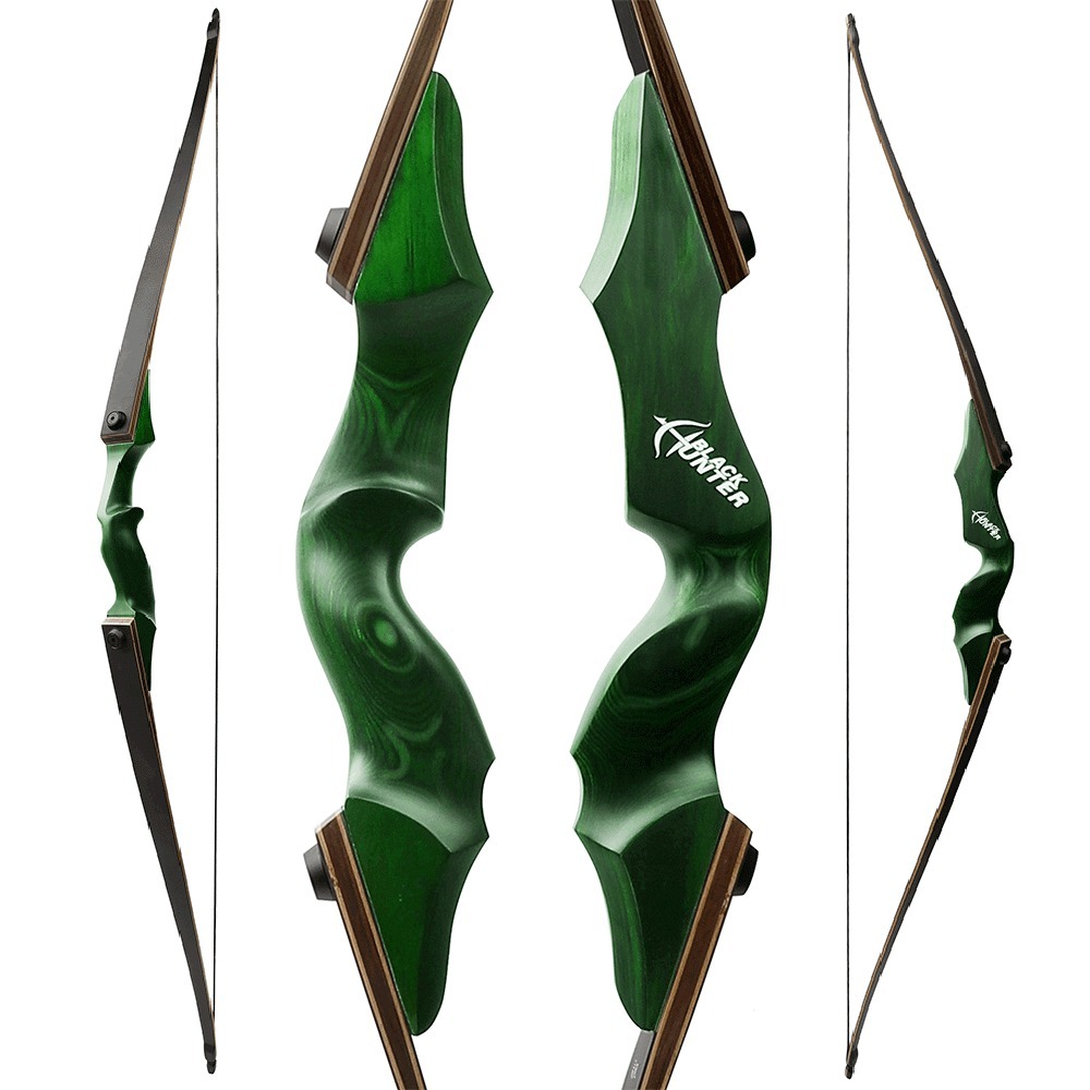 BLACK HUNTER Longbow American Hunting Bow 60" Takedown Target LH RH