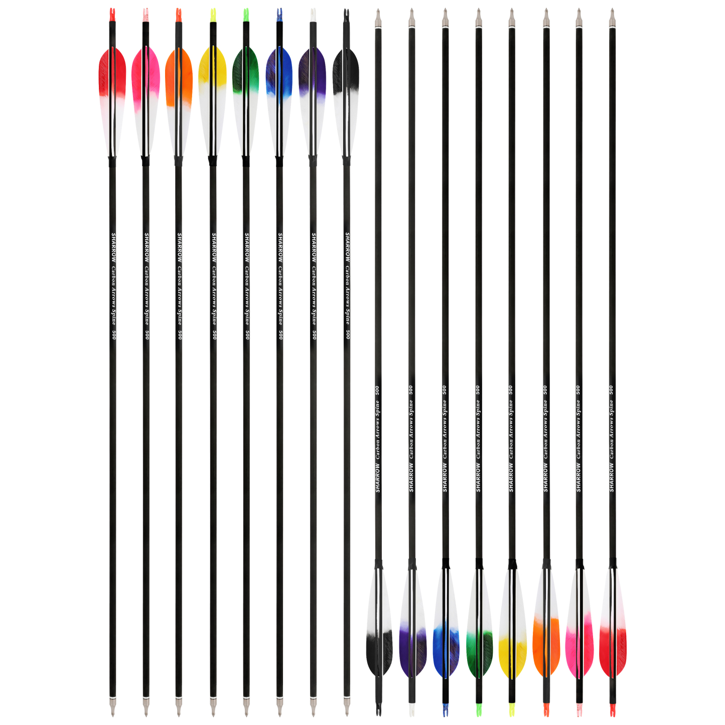 Carbon Arrows Turkey Feather Spine 500 Recurve Bow Hunting