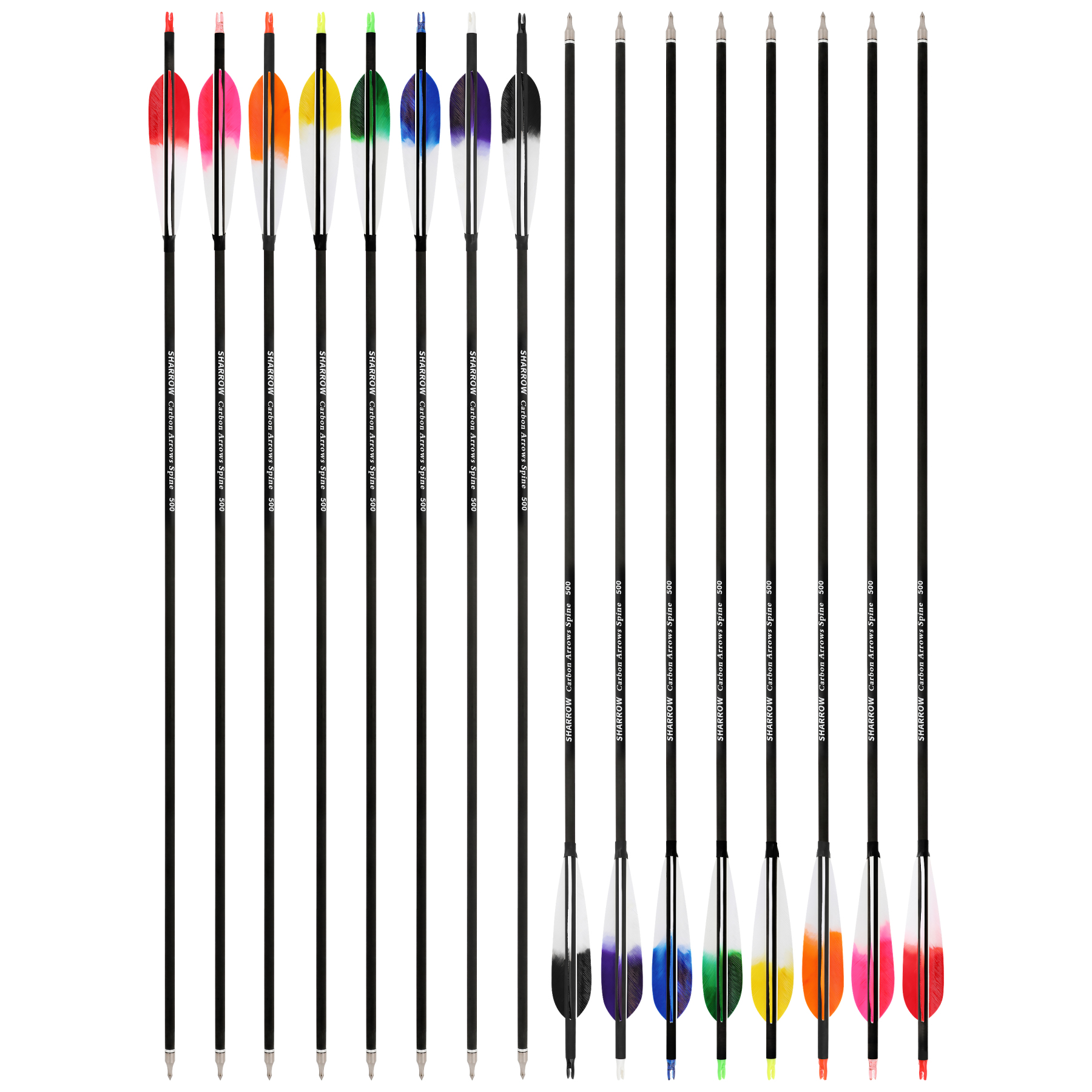 Carbon Arrows Turkey Feather Spine 500 Recurve Bow Hunting